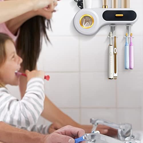 Lenlang raskošna držač za zube za kupatilo - električna držač četkica za zube Zidna automatska puštanja za