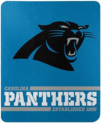 Northwest NFL Carolina Panthers 50x60 Fleece Split Wide DesignBlanket, team Colors, one Size
