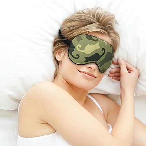 Maske mačke Ispis maske za oči lagano blokiranje maske za spavanje s podesivim kaišem za put spavanja za spavanje