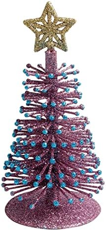 Stepmom ukras Mini božićno drvce Mali pin E stablo s bazama za odmor za odmor Početna Stolna dekor lica