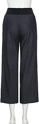 Gillberry Yoga hlače za žene široka noga duljina jean casual salon radna poslovanja visokog struka Palazzo