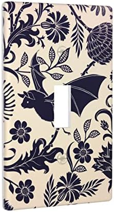 Halloween Bat cvijet 1 gang preklopni prekidač za preklopni poklopac ukrasne zidne ploče za električnu utičnicu