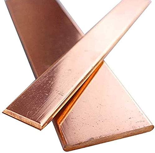 ZHENGYYUU Mesingana ploča bakarni lim 19.6 T2 CU Metal Flat Bar DIY metalni zanati Debljina bakrena folija