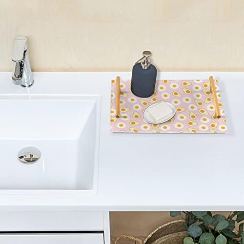 Dallonan akrilni kupatilo ukrasna ladica sa zlatnim ručkama za kuhinjski organizator AVOCADOS jaja ispis