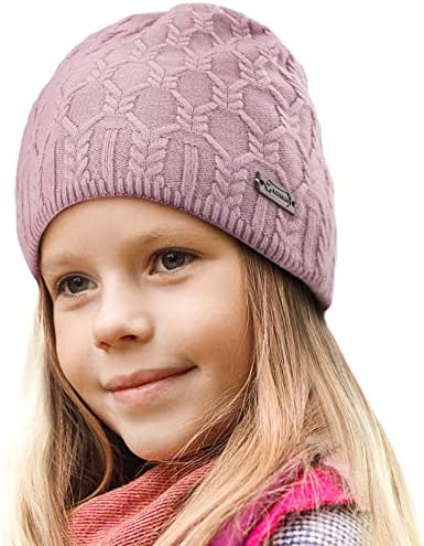 LODYBRO zimski kape za djevojčice 10-12 mekane tople paine Cap djede dječji kapice pleteni šešir