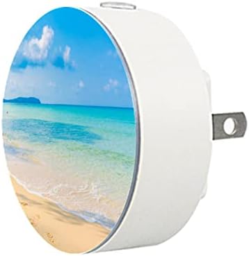 2 paketa Plug-in Nightlight LED Night Light plaža nebesko plava sa senzorom sumraka do zore za dečiju sobu, dečiju