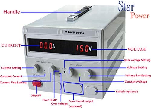 Preciznost 0-15V, 0-150A podesivi prekidač za napajanje Digitalni regulisani laboratorijski stepen