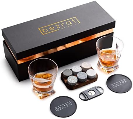 Bezrat naočare za viski pokloni za muškarce - burbon viski kamenje jedinstveni poklon Set od 12 komada