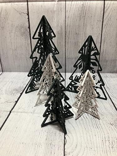 3D pahuljica božićne drveće slatko, božićni dekor, dekor za odmor, drveni kućni dekor, sjednica
