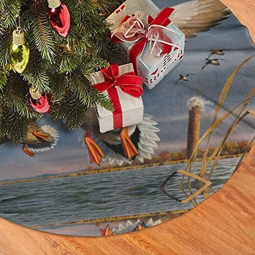 Skirt božićne suknje Mallard patka božićna plišana suknja od 48 inča čipka za božićni ukras