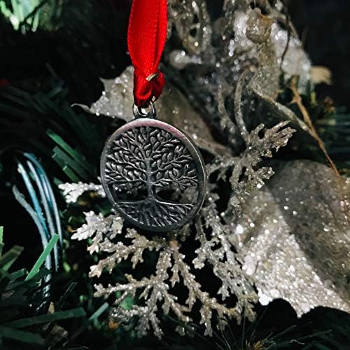 Kositar malo drvo životnog kruga Božić Ornament