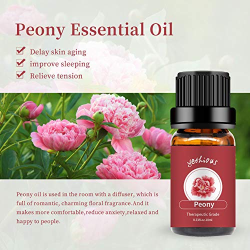 Yetius Rose Essential ulje za ulje sa peony esencijalnim uljima organsko čisto esencijalno