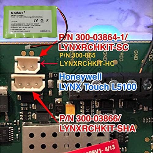 NENEAZA 300-03864-1 7,2v 1500mAh Zamjena baterije Kompatibilan sa medom sa alarmom Lynx Wallynx-Rchb-SCEYWELL