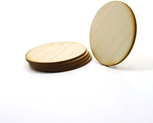 Mylittlewoodshop - Pkg izreza od 3 kruga-prečnika 3 inča i nedovršenog drveta debljine 1/8 inča