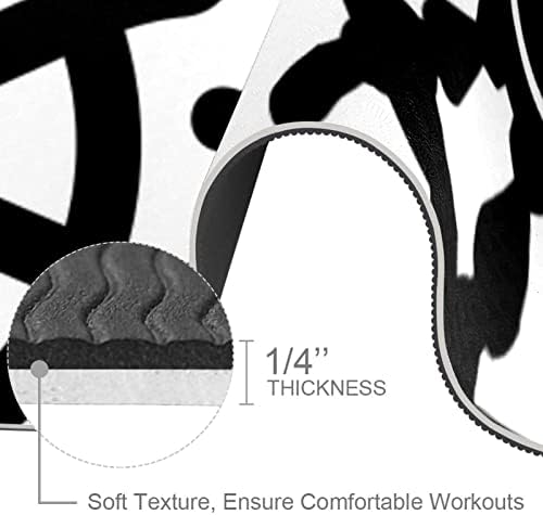 SDLKFRELI 6mm Extra Thick Yoga Mat, brod Wheel Icon Set Print Eco-Friendly TPE vježbe Mats Pilates Mat sa za