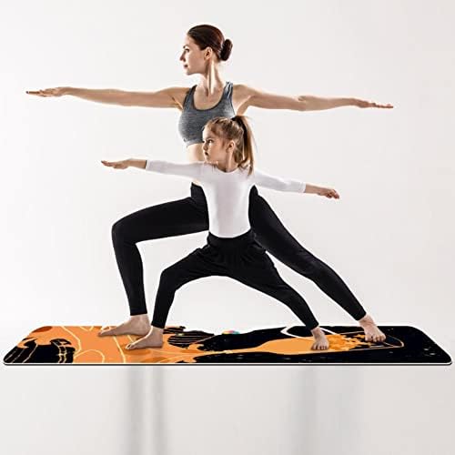 All Purpose Yoga Mat Exercise & amp; podloga za vježbu za jogu, Etno obojena umjetnička cvjetna