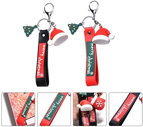 2pcs Božićni ukrasni ključ za ključeve PVC privjesak za ključeve za automatsko uređenje za banket