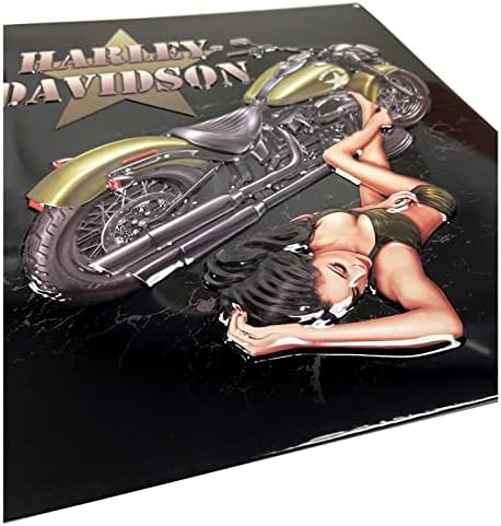Harley-Davidson cading naziva babe reljefne limene znakove, 13 x 15 inča - crno