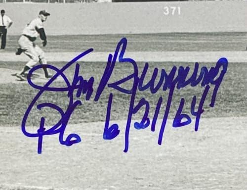 Jim Bunning potpisan 8x10 Philadelphia Phillies photo pg 6/21/64 INSC Steiner Holo - autogramirane MLB