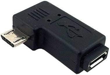 Micro USB 5-pinski mužjak do ženskog proširenja adaptera sa modnim dizajnom lijevog kuta od 90 stupnjeva