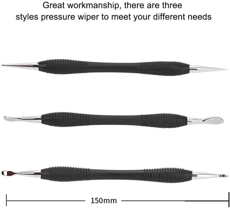 3 Kom Stainless Steel Leather Press Rub Tool Point Stylus Modeliranje Carving Tool Spoon Balls Utiskivanje