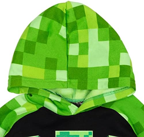 Minecraft Creeper Boys Fleece Pulover Hoodie sa džepovima