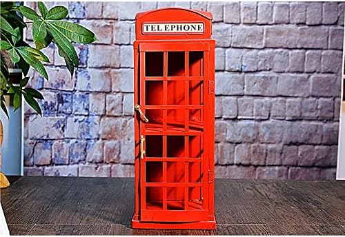 Britansko stil staromodno telefonsko kabine Dekor 16,5 x 15 x 42,5cm Vintage Desktop ukras za kućni