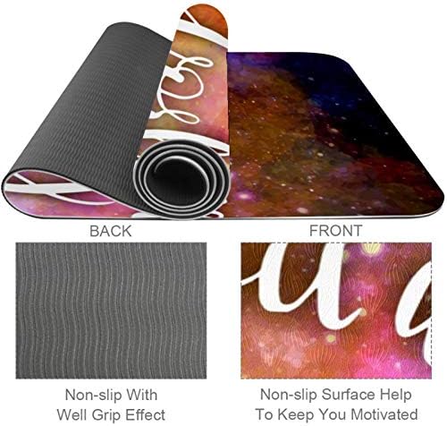 Siebzeh Inspirational Galaxy Starry Sky Premium Thick Yoga Mat Eco Friendly Rubber Health &