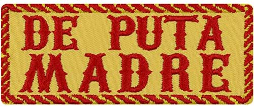 De Puta Madre Iron na zakrpama - Španski šivanje zakrpa za bicikliste, rockere, hrvače, boksere, ulične