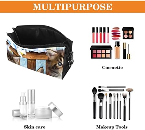 Make up torba, kozmetička torba, vodootporna za šminkanje Torba Organizator, tri mačke životinje