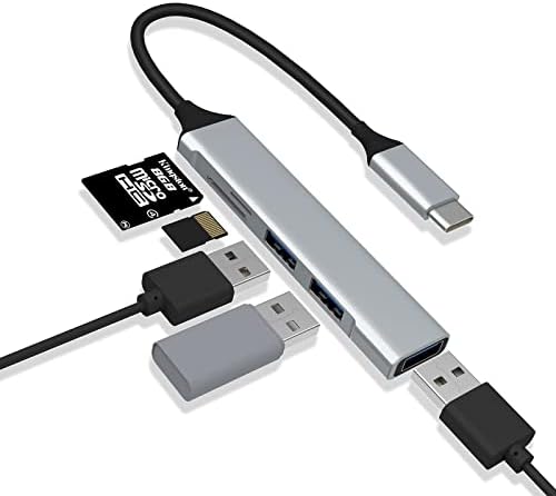 USB C Hub, 5 u 1 USB 3.0 Adapter sa 3 x USB 3.0 portovima i čitačem SD/TF kartica, kompatibilan