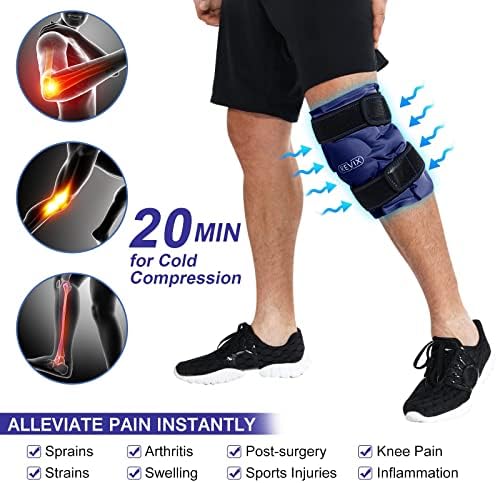 REVIX Gel Ice Wrap sa hladnim oblogom za operaciju zamjene koljena i XL pakovanje leda za koljena omotajte cijelo