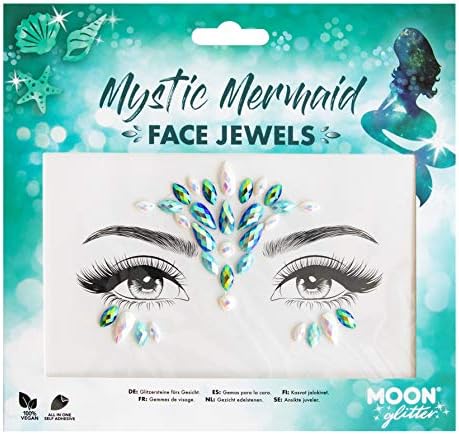 Face Jewels by Moon Glitter-Festival dragulji za tijelo lica, kristalne naljepnice sa šljokicama za oči, Privremeni dragulji za tetoviranje
