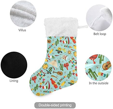 Pimilagu Lat Style Plave božićne čarape 1 paket 17.7 , viseći čarape za božićnu dekoraciju