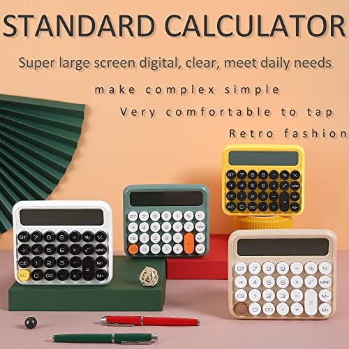 Standardni kalkulator 12 cifra, Desktop veliki ekran i dugmad,Pink kalkulator sa velikim LCD