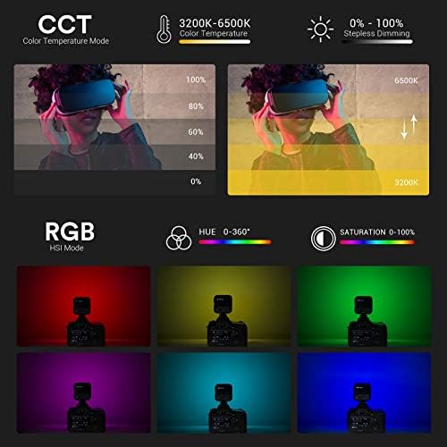 Godox LITEMONS LED6R RGB LED Video svjetlo, Punjivo LED svjetlo kamere, Hsi podesivo 36000 boja, CCT Bicolor