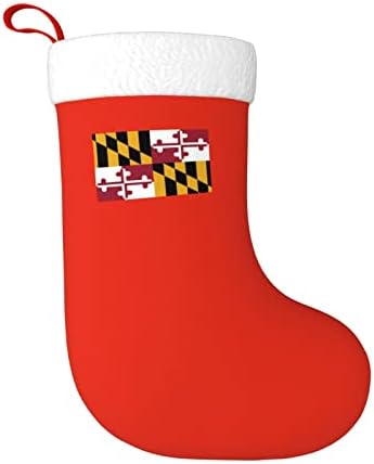 TZT Vintage Maryland Flow Božićne čarape, Xmas Holiday Party pokloni za porodične dekoracije za odmor