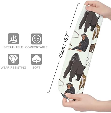 WEEDKEYCAT Različite vrste majmuna debele čarape novost Funny Print grafički Casual toplo sredinom cijevi