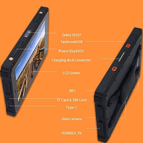 GHKJOK RUBILI ANDROID SCANNER: 8-inčni tablet za android 10 teški tablet 1200 * 1920 IPS LCD 800 NITS