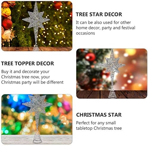Solustre božićno stablo Topper Božićna zvezda Dekoracija stabla Betlehem Star Treetop Božićna Nova godina u