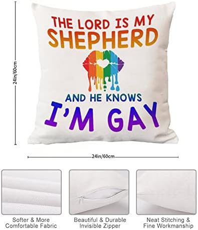 Baci jastuk GOSPOD JE MOJ SOLOJ I on zna da sam gej jastuk lezbijski gej napredak Pride Pride Cushion
