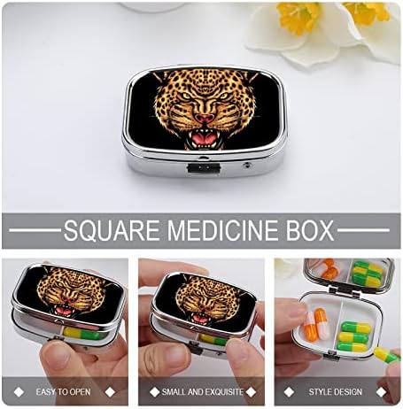 Kutija za organizatore pilula Leopardova posuda za pilule prijenosni dnevni držač za pilule kutija