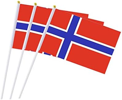 Norveška zastava Norveška ruka održana male štap mini zastave za sportsku partiju Party Party