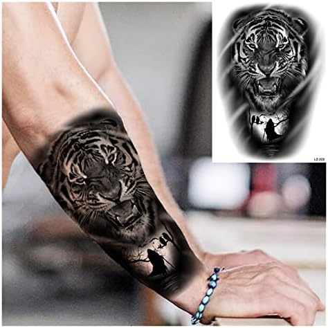 Privremene tetovaže Crne lubanje Privremene tetovaže za muškarce Dječaci krila Lion Tattoo naljepnice