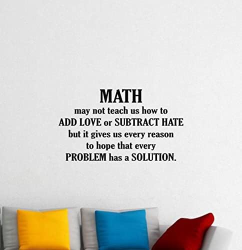 Math zidna naljepnica matematička matematika možda neće naučiti kako dodati ljubav ili oduzmiti