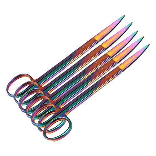 od 5 multi titanium boja Rainbow Radni makaza oštri / oštar 5,5 zakrivljeni nehrđajući čelik
