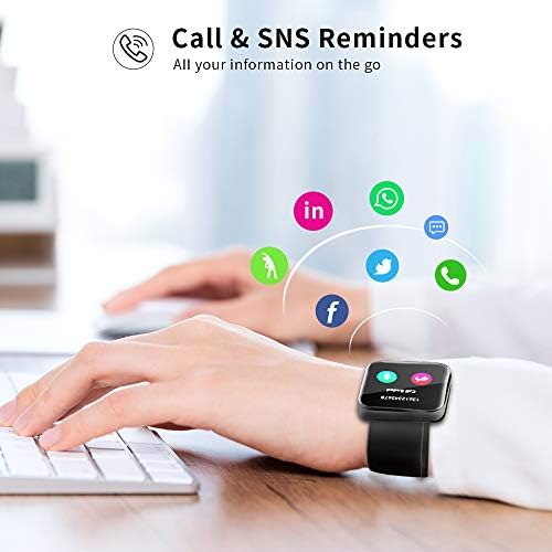 Enuosuma Fitness Tracker Smart Watch, Tracker aktivnosti s krvnim pritiskom Krvna kisik kisik Zdravstveni monitor