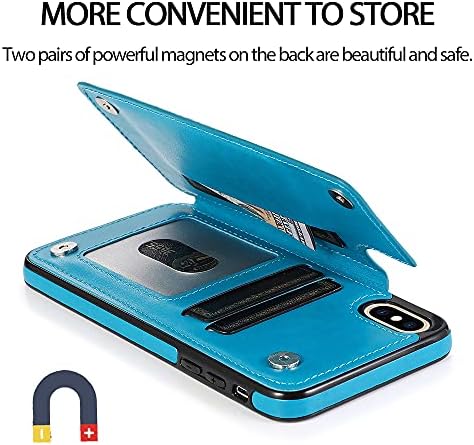 NKECXKJ Dizajn za iPhone XR / 10R kućište novčanika, PU kožna futrola za telefon sa držačem za zaštitnika