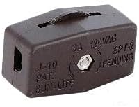 B&P Lamp Brown Inline Rotary Cord Switch za 18/2 SPT-2 Lamp Cord