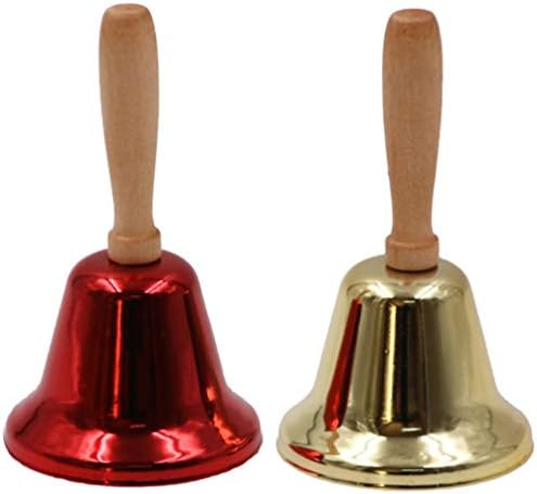 AMOSFUN 4pcs Bell Calls Bells Handbells School Wedding - Božićni metalni zvona zveckanje-božićno mentalno